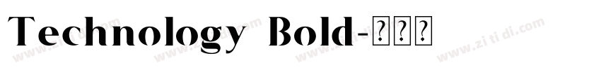 Technology Bold字体转换